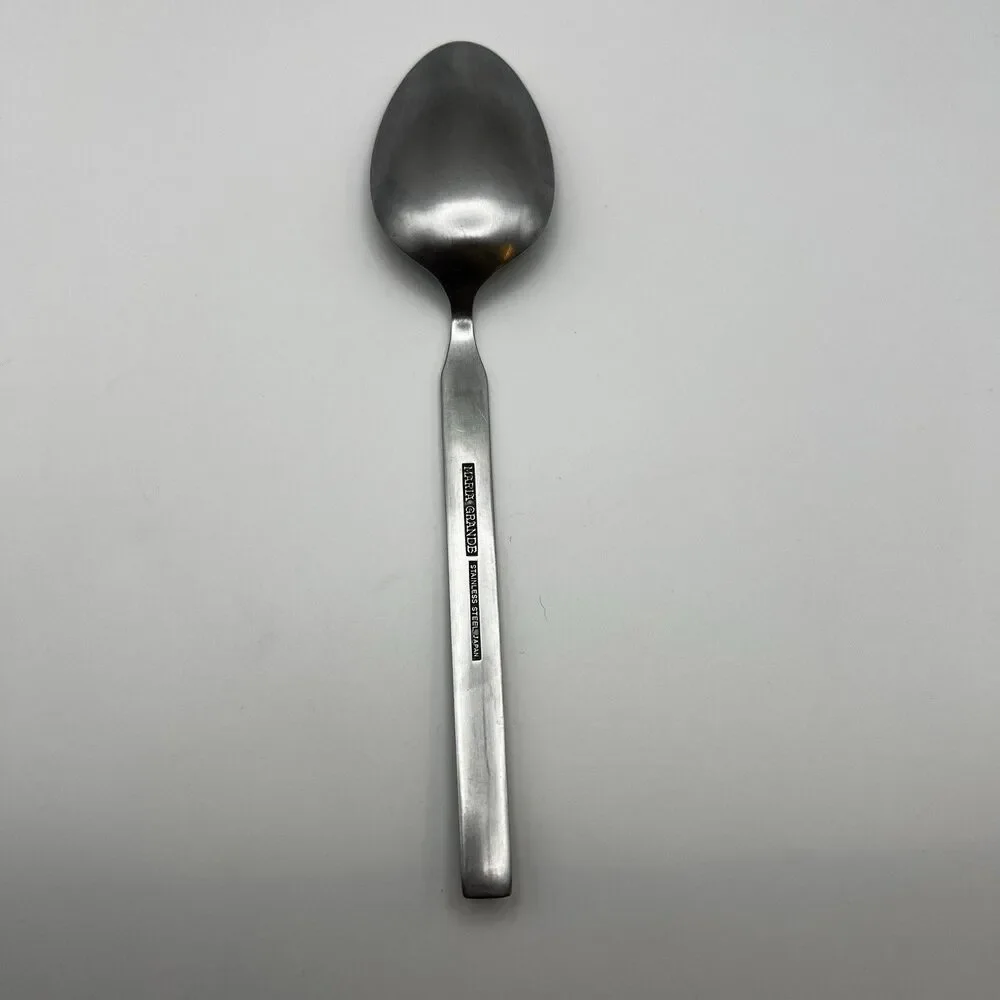 DISC Maria Grande Japan Stainless Serving Spoon Floral Replacement Flatware